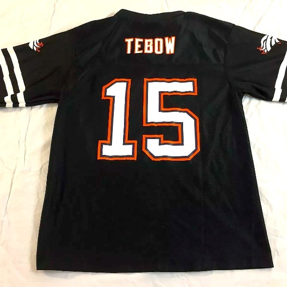 Denver Broncos Legend Tim Tebow Black alternate Home Jersey. - Picture 4 of 6
